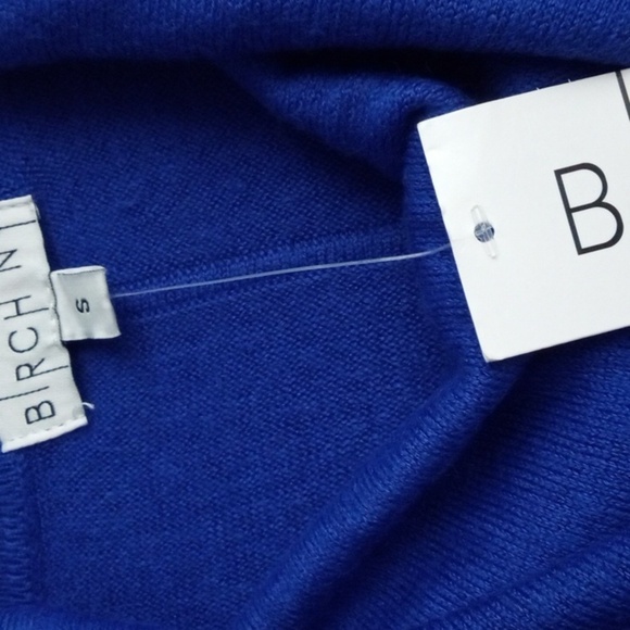 BIRCH NY ROYAL BLUE LONG SLEEVE COWL NECK SWEATER SIZE SMALL NWT - Picture 6 of 6
